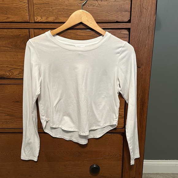 Club Monaco Cropped White Long Sleeve - Picture 1 of 4